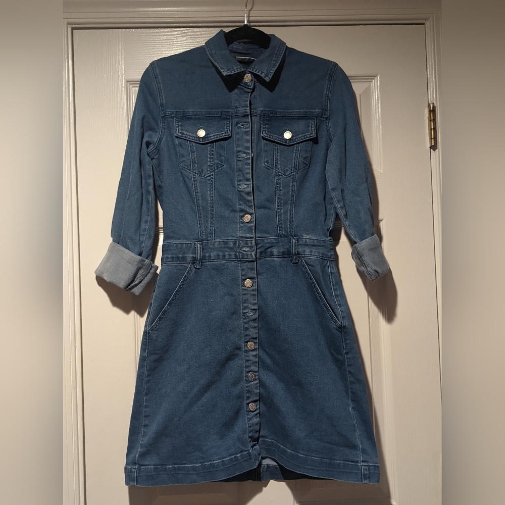 New Without Tags Women's S New York & Co. Long Sleeve Denim Dress